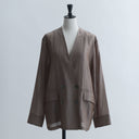 Sheer collarless jacket