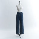 Wide straight denim pants