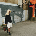 Sheer collarless jacket