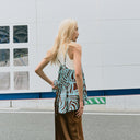 Geometric print camisole