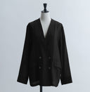 Sheer collarless jacket