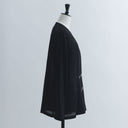 Sheer collarless jacket