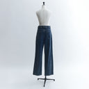Wide straight denim pants