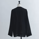 Sheer collarless jacket